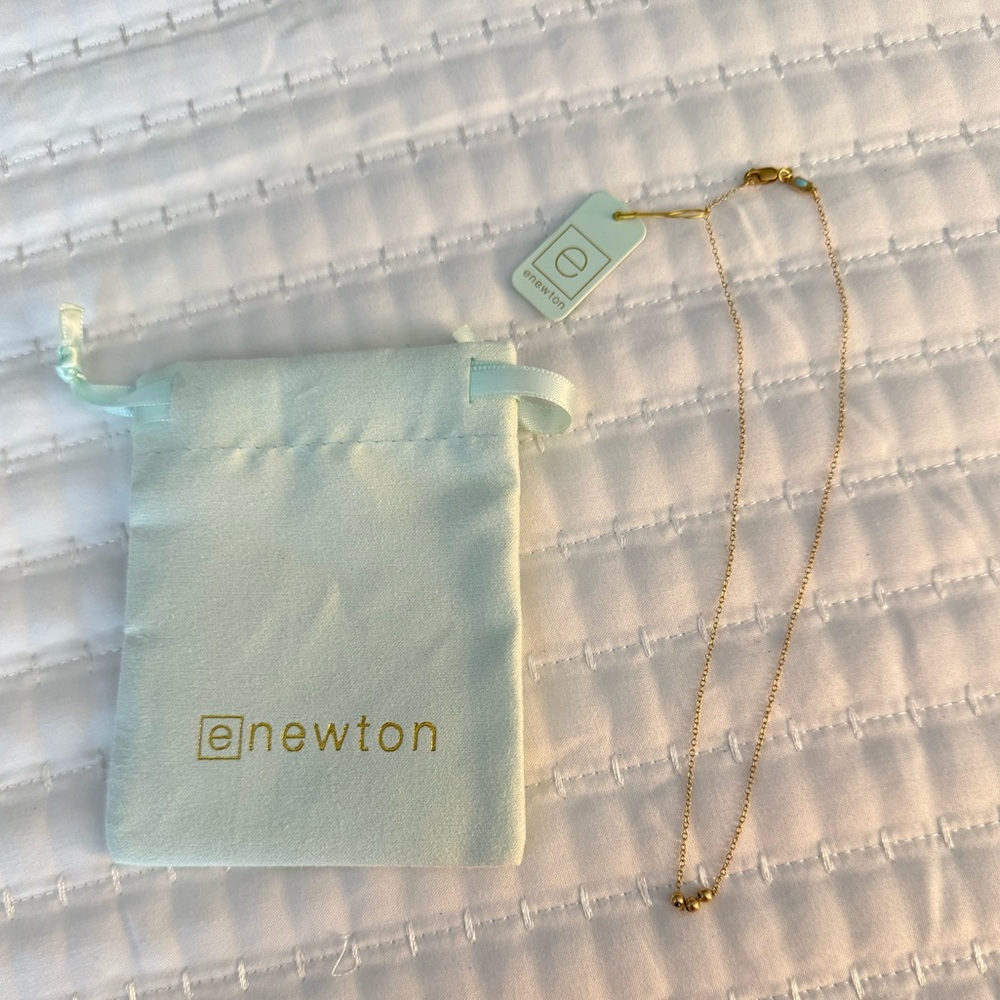 ENewton Gold Beaded Necklace nwt